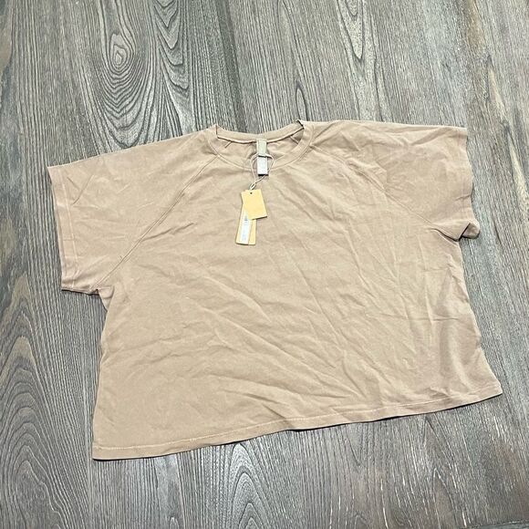 NWT Skims New Vintage Cropped Raglan T-Shirt Crewneck Short Sleeve Desert 4X - Picture 1 of 4